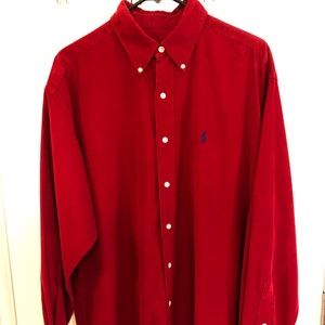Vintage Corduroy Long Sleeve Polo